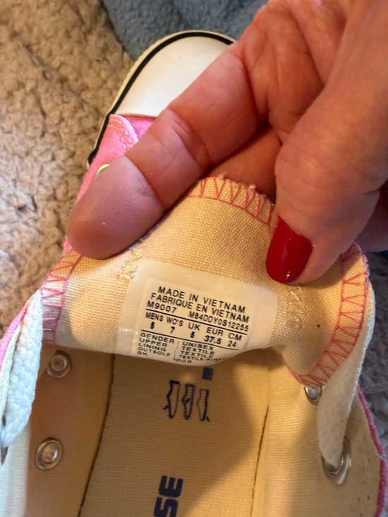 Converse Pink Canvas Low-Top Sneakers with White Accents - Picture 9 of 9